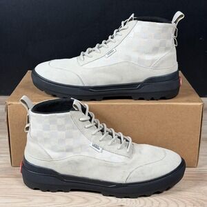 Vans MTE Boots Mens Size 7.5 Beige Suede Checkerboard UltraCush Primaloft Lug